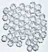 50 9mm Transparent Crystal Glass Daisy Beads